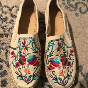 NWOT Sam Edelman Embroidered Platform Espadrille